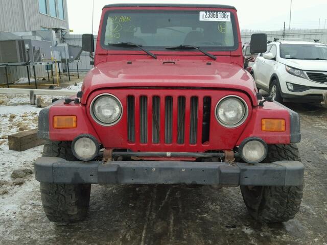 1J4FA49S21P370520 - 2001 JEEP WRANGLER / RED photo 10