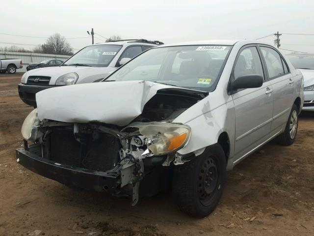 2T1BR38E14C312677 - 2004 TOYOTA COROLLA CE SILVER photo 2