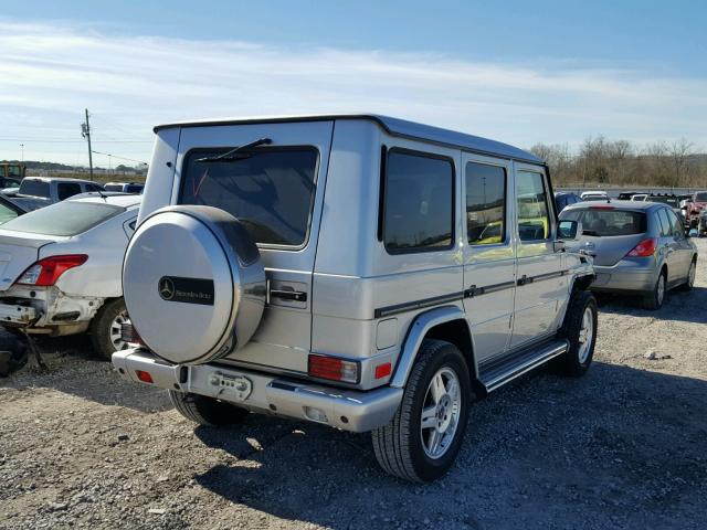 WDCYR49E65X156972 - 2005 MERCEDES-BENZ G 500 SILVER photo 4