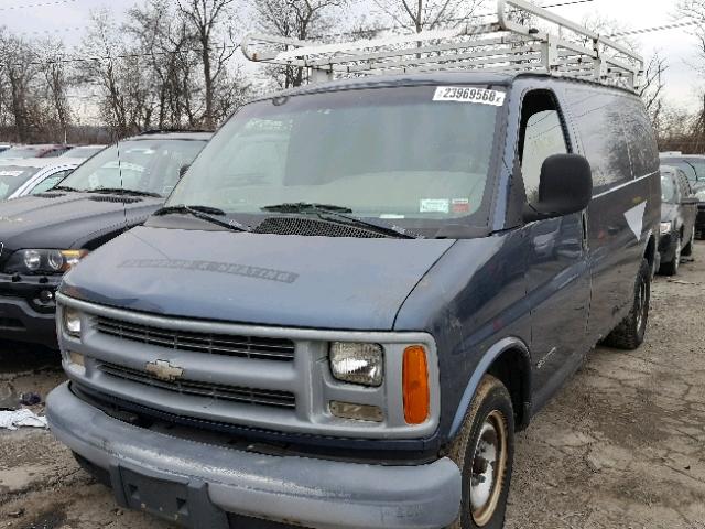 1GCFG25MXX1026994 - 1999 CHEVROLET EXPRESS G2 BLUE photo 2