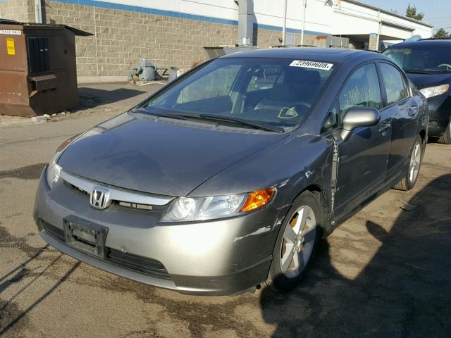 1HGFA16887L022039 - 2007 HONDA CIVIC EX GRAY photo 2