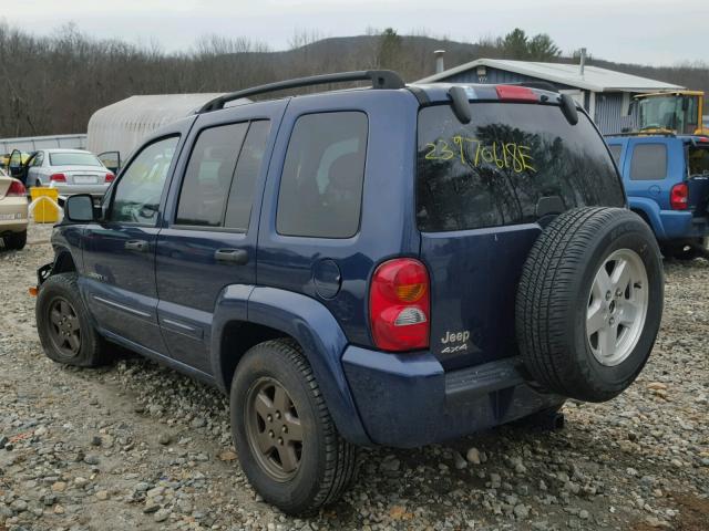 1J4GL58K93W693591 - 2003 JEEP LIBERTY LI BLUE photo 3