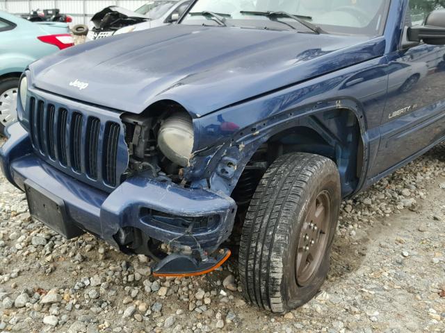 1J4GL58K93W693591 - 2003 JEEP LIBERTY LI BLUE photo 9