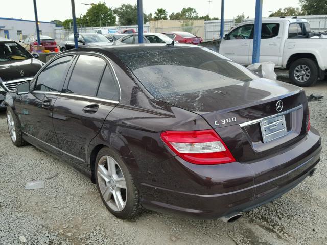 WDDGF5EB3BR134493 - 2011 MERCEDES-BENZ C 300 BROWN photo 3