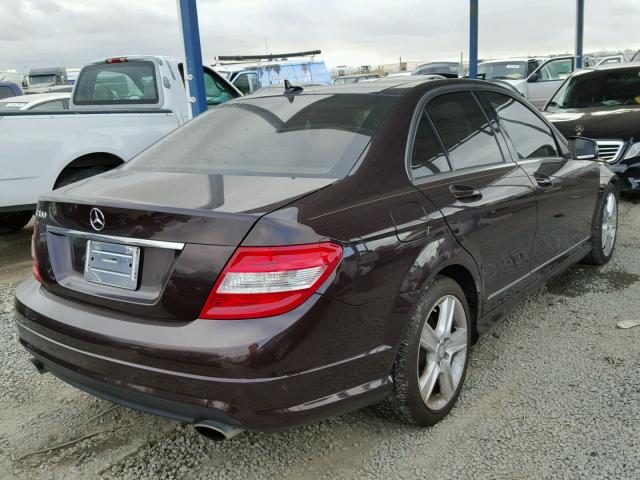 WDDGF5EB3BR134493 - 2011 MERCEDES-BENZ C 300 BROWN photo 4