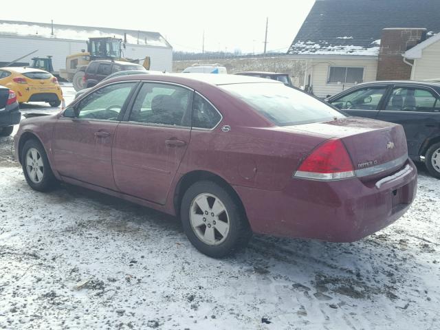 2G1WT55K069419689 - 2006 CHEVROLET IMPALA LT RED photo 3