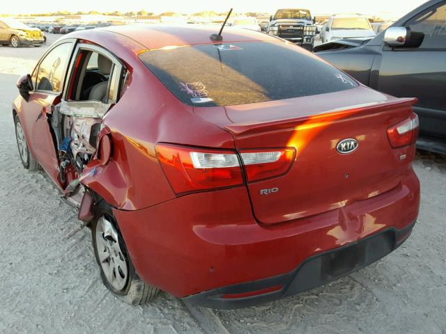 KNADM4A39C6093637 - 2012 KIA RIO LX RED photo 3