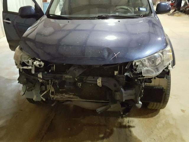 JA4MS41X37U003308 - 2007 MITSUBISHI OUTLANDER BLUE photo 7