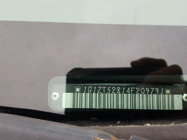 1G1ZT52814F209791 - 2004 CHEVROLET MALIBU LS BLACK photo 10