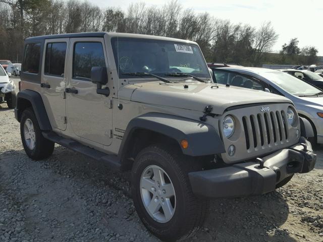 1C4BJWDG7GL316875 - 2016 JEEP WRANGLER U CREAM photo 1