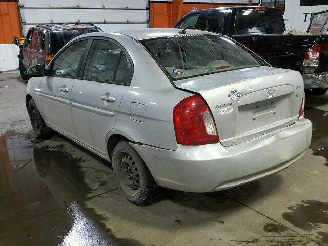 KMHCN45C17U155860 - 2007 HYUNDAI ACCENT GLS SILVER photo 3