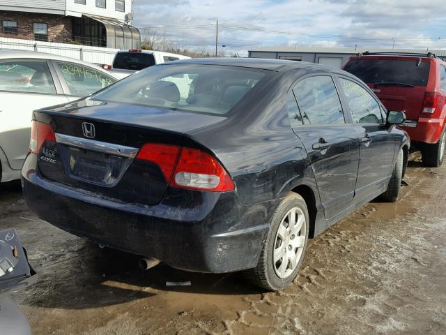 2HGFA1F53BH303564 - 2011 HONDA CIVIC LX BLACK photo 4