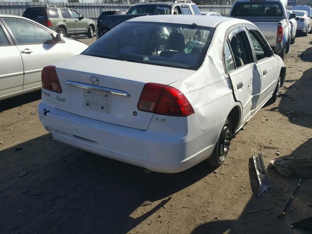 1HGES16531L065340 - 2001 HONDA CIVIC LX WHITE photo 4