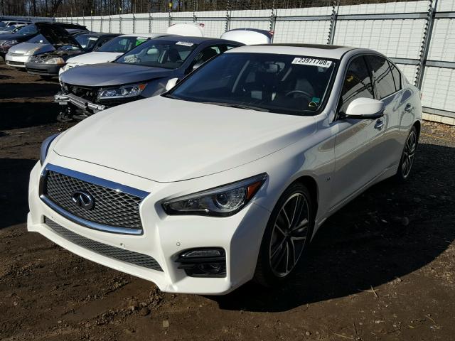 JN1BV7AP7FM347988 - 2015 INFINITI Q50 BASE WHITE photo 2