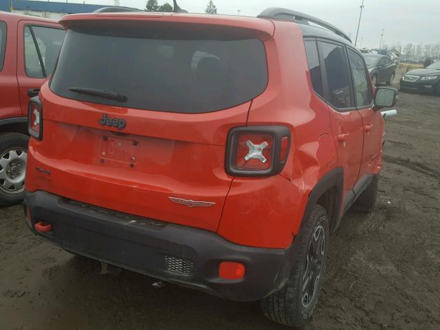 ZACCJBCT2FPC15989 - 2015 JEEP RENEGADE T RED photo 4