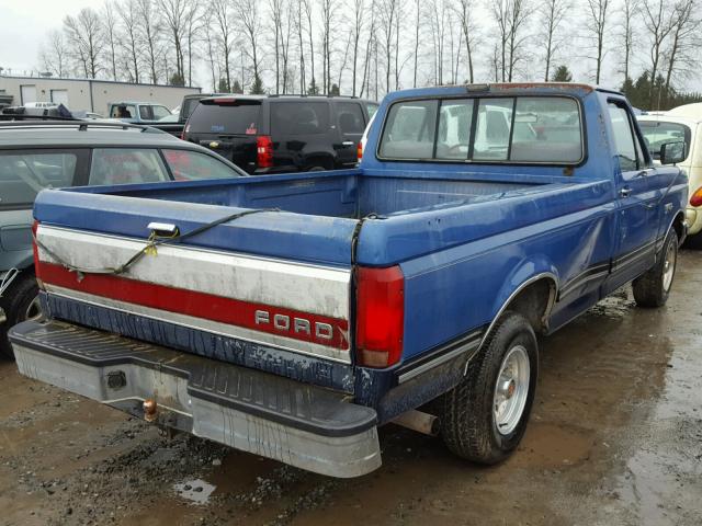 2FTDF15NXMCA79573 - 1991 FORD F150 BLUE photo 4