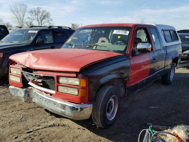 2GTEC19Z0R1508409 - 1994 GMC SIERRA C15 RED photo 2