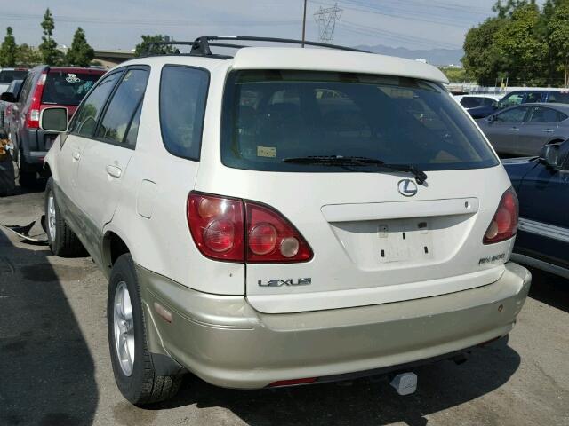 JT6HF10U4X0086165 - 1999 LEXUS RX 300 WHITE photo 3