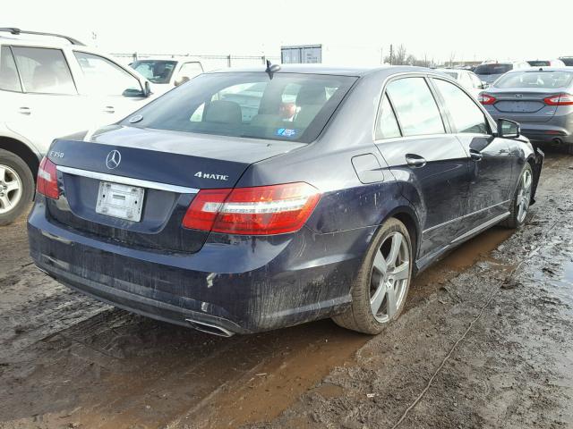 WDDHF8HB1AA142249 - 2010 MERCEDES-BENZ E 350 4MAT BLUE photo 4