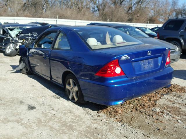 1HGEM229X5L052048 - 2005 HONDA CIVIC EX BLUE photo 3