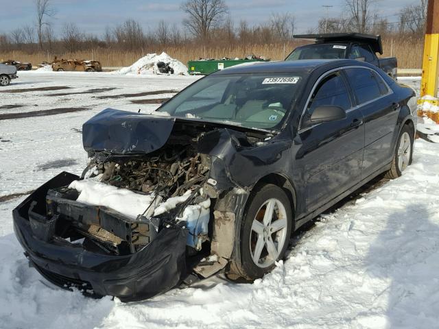 1G1ZB5EB2AF212558 - 2010 CHEVROLET MALIBU LS BLACK photo 2