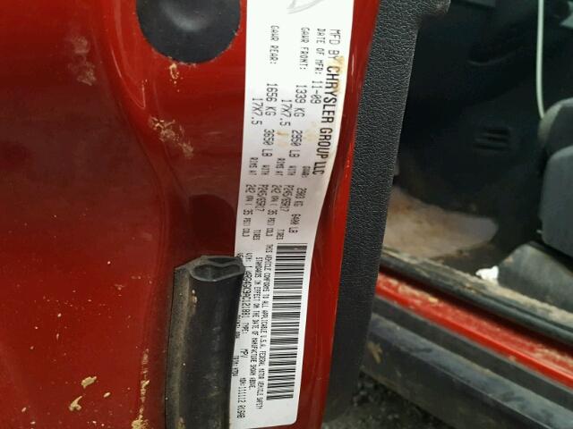 1J4RG4GK9AC121881 - 2010 JEEP COMMANDER RED photo 10