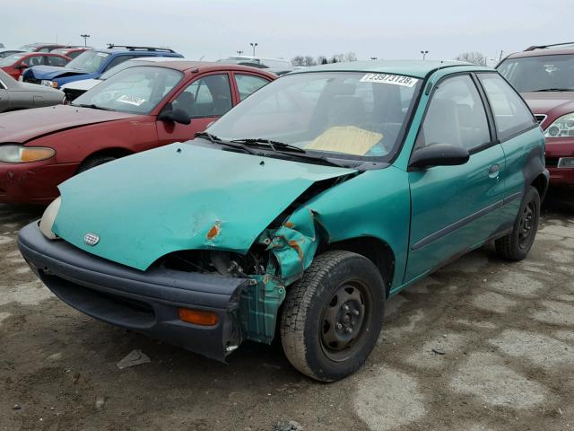 2C1MR2297S6780259 - 1995 GEO METRO BASE GREEN photo 2