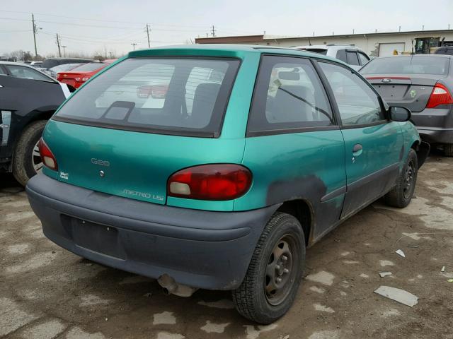 2C1MR2297S6780259 - 1995 GEO METRO BASE GREEN photo 4