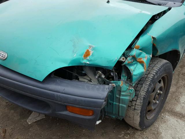 2C1MR2297S6780259 - 1995 GEO METRO BASE GREEN photo 9