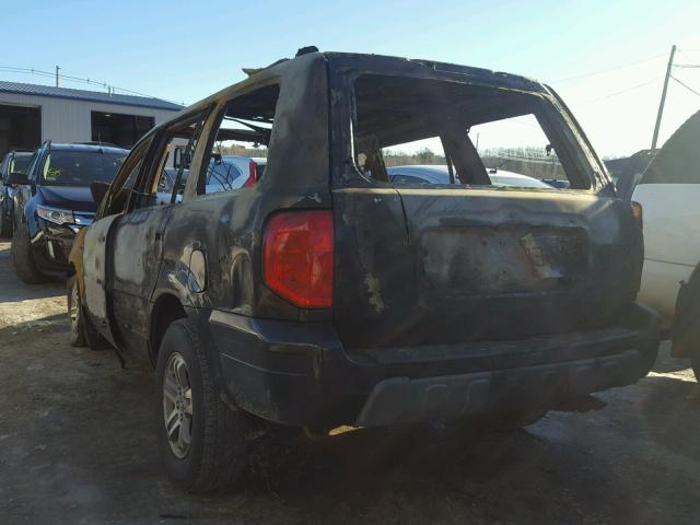 2HKYF18765H568465 - 2005 HONDA PILOT EXL BURN photo 3