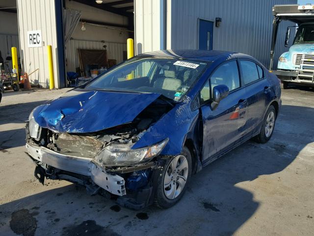 2HGFB2F51FH562286 - 2015 HONDA CIVIC LX BLUE photo 2