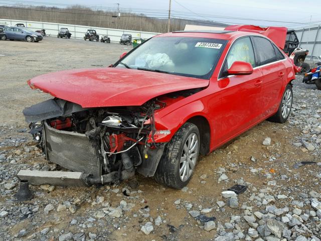 WAUSF78K39N039460 - 2009 AUDI A4 PREMIUM RED photo 2