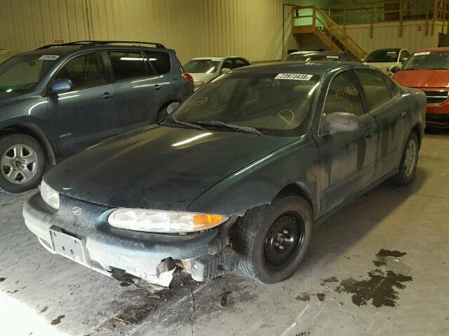 1G3NK52FX3C154622 - 2003 OLDSMOBILE ALERO GX GREEN photo 2