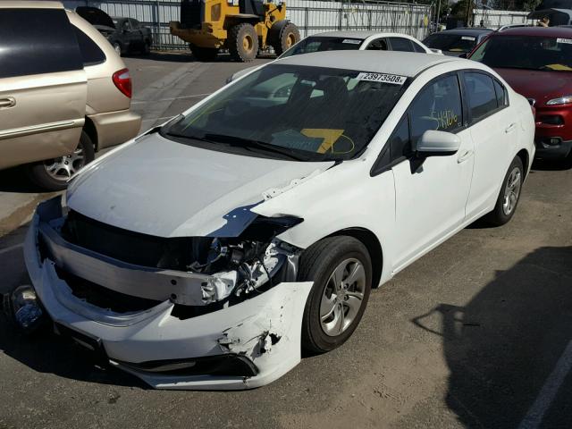 19XFB2F50EE234480 - 2014 HONDA CIVIC LX WHITE photo 2