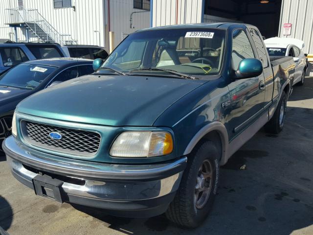 1FTEX17L9VNC43629 - 1997 FORD F150 GREEN photo 2