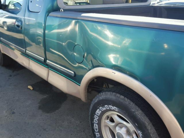 1FTEX17L9VNC43629 - 1997 FORD F150 GREEN photo 9