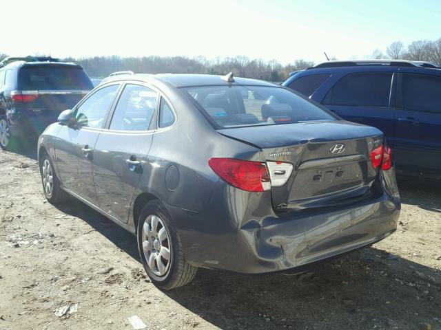 KMHDU46D99U672146 - 2009 HYUNDAI ELANTRA GL GRAY photo 3