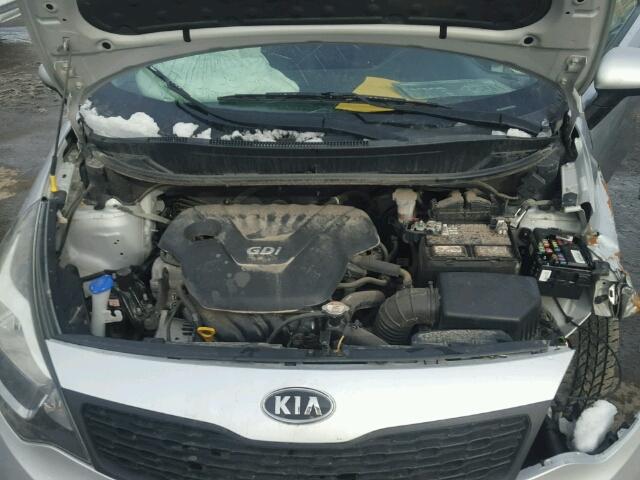 KNADM4A35D6108491 - 2013 KIA RIO LX SILVER photo 7