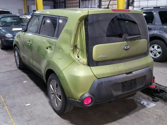 KNDJN2A2XF7792806 - 2015 KIA SOUL GREEN photo 3