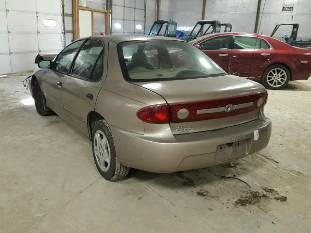 1G1JC52F837149870 - 2003 CHEVROLET CAVALIER TAN photo 3