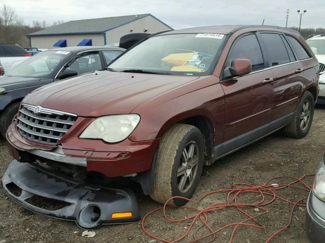 2A8GM68X87R254040 - 2007 CHRYSLER PACIFICA T MAROON photo 2