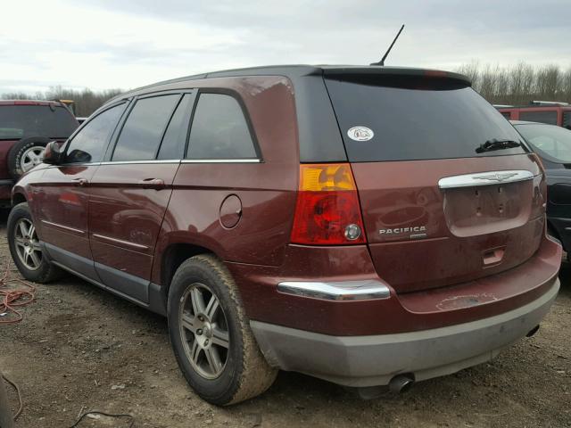 2A8GM68X87R254040 - 2007 CHRYSLER PACIFICA T MAROON photo 3