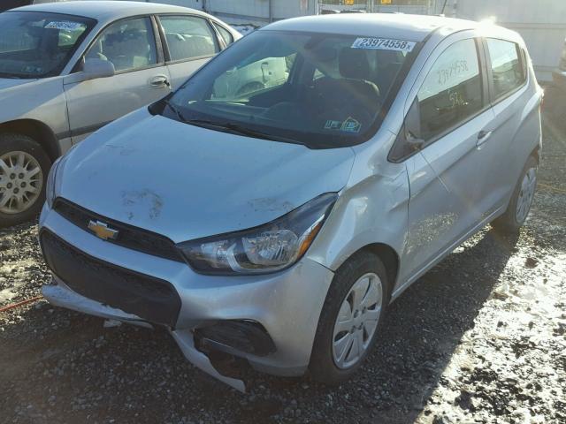 KL8CA6SA6HC729528 - 2017 CHEVROLET SPARK LS SILVER photo 2