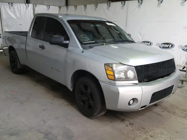 1N6BA06A85N571443 - 2005 NISSAN TITAN XE SILVER photo 1