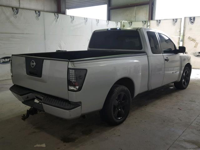 1N6BA06A85N571443 - 2005 NISSAN TITAN XE SILVER photo 4