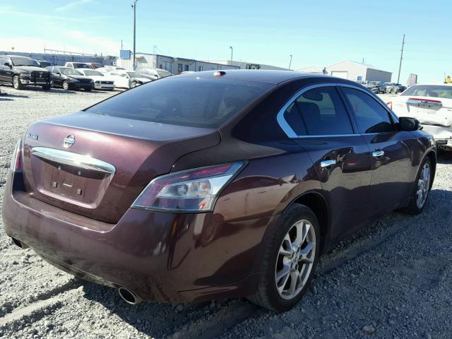 1N4AA5AP6EC462858 - 2014 NISSAN MAXIMA S MAROON photo 4