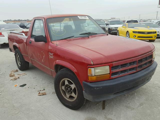 1B7FL26X5NS573263 - 1992 DODGE DAKOTA RED photo 1