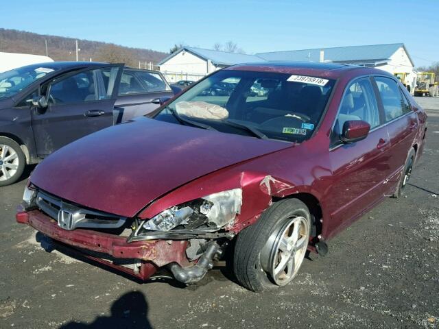 1HGCM56603A013440 - 2003 HONDA ACCORD EX MAROON photo 2