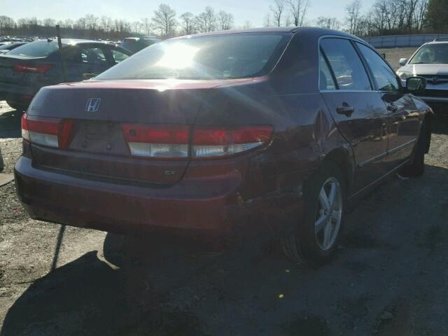 1HGCM56603A013440 - 2003 HONDA ACCORD EX MAROON photo 4