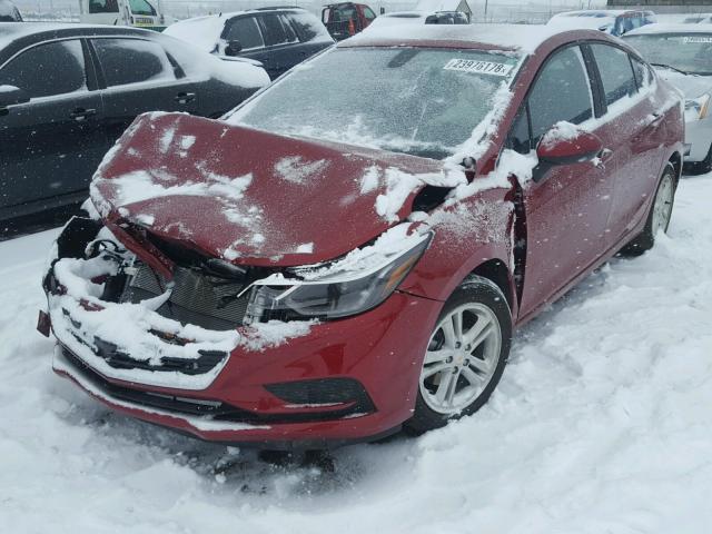 1G1BE5SMXH7146876 - 2017 CHEVROLET CRUZE LT BURGUNDY photo 2